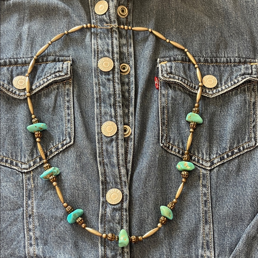 vintage native American Indian, Beaded Necklace